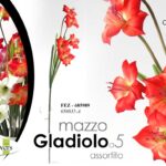 MAZZO GLADIOLO A 5 FIORI FINTI 105 CM MAZZOLINO ARTIFICIALE STELO DECORATIVI
