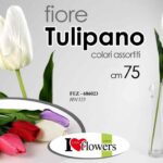 TULIPANO 75 CM FIORE DECORATIVO ARTIFICIALE TULIPANI CON STELO COLORI ASSORTITI