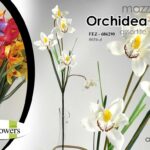 MAZZO ORCHIDEA A 5 FIORI FINTI 100 CM MAZZOLINO ARTIFICIALE STELO DECORATIVI ASS