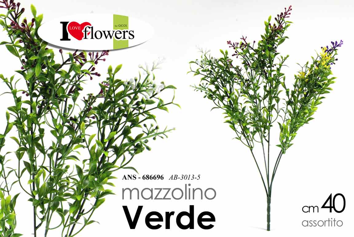 8025569686696 MAZZOLINO 40 CM ARTIFICIALE STELO RAMOSCELLO RAMO PIANTA MAZZOLINI DECORATIVO - immagine 1