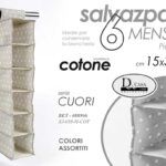 Organizer ARMADIO Guardaroba 6 POSTI APPENDIABITI BASTONE PortaOggetti 72*15*30