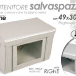 SCATOLA CONTENITORE ORGANIZER BOX BIANCHERIA SALVASPAZIO ARMADIO RIGHE 49*30*32