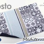 Tovaglietta americana rettangolare mediterraneo colazione tessuto ass 48x33 cm
