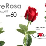 ROSA CON STELO 50 CM FINTA FIORE ARTIFICIALE PER FASCIO ROSE COLORI ASSORTITI