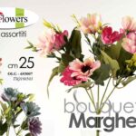 BOUQUET MARGHERITE 25 CM MAZZOLINO FIORI FINTI ARTIFICIALE STELO DECORATIVO ASS