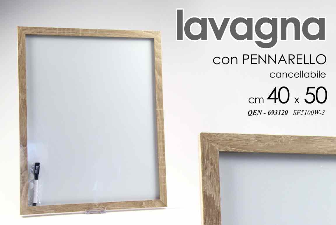 8025569693120 Lavagna lavagnetta parete bianca cancellabile muro ufficio casa bacheca 50x40 - immagine 1