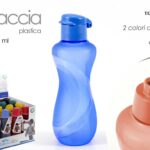 BORRACCIA ACQUA PLASTICA SPORT PALESTRA SCUOLA BOTTIGLIA PORTATILE 26CM 750ML