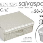 SCATOLA CON DIVISORI ACCESSORI UOMO DONNA ORGANIZER SALVASPAZIO VESTITI 28*35*12
