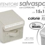 ORGANIZER ARMADIO CASSETTI SCATOLA SALVASPAZIO CONTENITORE COTONE 15*17*11cm