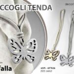 Reggi FERMA TENDA Embrasse Fermatenda LEGA REGGITENDA DRAPPEGGIO FARFALLA 9 cm