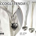 Reggi FERMA TENDA Embrasse Fermatenda LEGA REGGITENDA DRAPPEGGIO CUORI CUORE 5cm