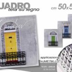 QUADRO PARETE TELA STAMPA SU LEGNO CASA NEGOZIO BALCONE FINESTRA 3D METAL 50*50