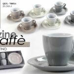 Set 6 tazzine caffè espresso tazza alta con piattino porcellana pesante co 95 ml