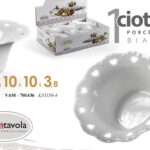 Ciotola buffet aperitivo finger food cuore porcellana bianca antipasti 10cm
