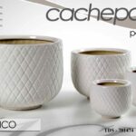 4 VASI CACHEPOT VASO PORTA PIANTA CERAMICA MODERNO CLASSICO BIANCO 30/23/17/12cm