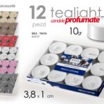 SET 12 PEZZI CANDELA PROFUMATA TEALIGHT KASA CANDLES COLOR ASS 3,8*h1 cm