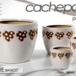 4 VASI CACHEPOT CERAMICA PORTA PIANTA MODERNO CLASSICO CUORI CUORE 30/23/17/12cm