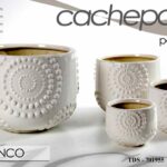 4 VASI CACHEPOT VASO PORTA PIANTA CERAMICA MODERNO CLASSICO BIANCO 30/23/17/12cm