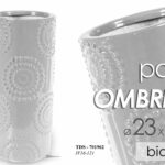 PORTA OMBRELLI CERAMICA STILE ARTISTICO TONDO STUDIO BIANCO LUCIDO 51*23CM