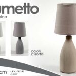 LAMPADA LUMETTO ABAT JOUR DA TAVOLO COMODINO CERAMICA CLASSICO MODERNO RUV 37 cm