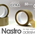 Nastro adesivo imballaggio trasloco spedizioni pacchi resistente ext avana 60 mt