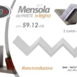 MENSOLA DA PARETE Moderna Design Zig Zag SCALA SCAFFALE MURO Ripiani BIANCO 59cm