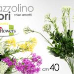 MAZZOLINO FIORI 40 CM FINTI ARTIFICIALE STELO RAMETTO DECORATIVO RAMO COLORI ASS