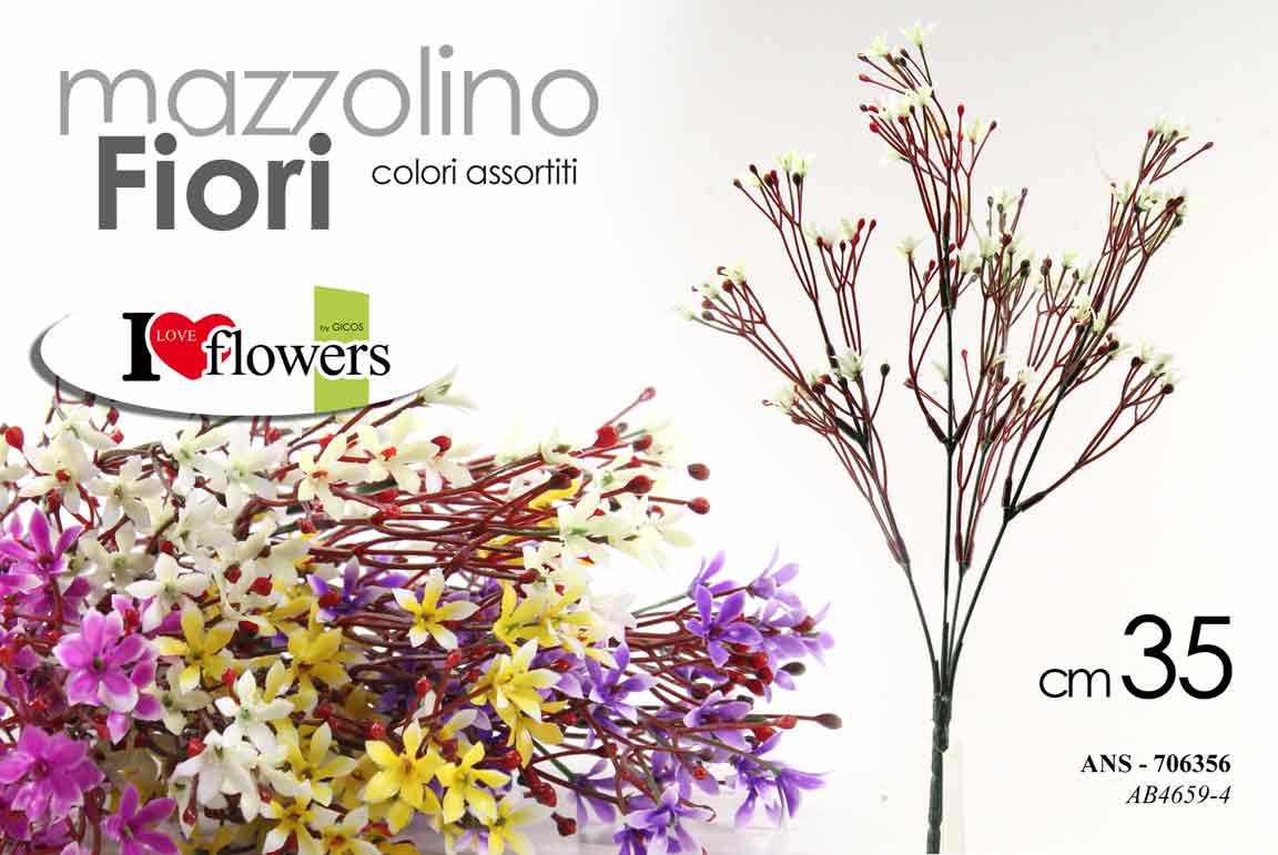 8025569706356 MAZZOLINO FIORI 35 CM ARTIFICIALE FIORE STELO RAMOSCELLO RAMO PIANTA DECORATIVO - immagine 1
