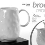 CARAFFA BROCCA CERAMICA MARTELLATA ACQUA VINO BIBITE THE COLORI VARI h16*12 CM