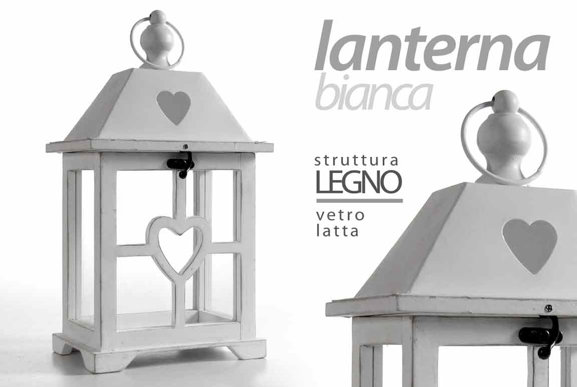 8025569706592 LANTERNA BIANCA TEA LIGHT PORTACANDELA CASA GIARDINO EVENTI CUORI CUORE 36*18cm - immagine 1