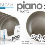 PIATTO PIATTI PIANO 26,25CM PORCELLANA SAHARA MODERNO COLORE TORTORA