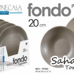 PIATTO PIATTI FONDO 20CM PORCELLANA DELUXE SAHARA MODERNO COLORE TORTORA