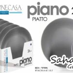 PIATTO PIATTI PIANO 26,25CM PORCELLANA SAHARA CLASSICO MODERNO COLOR GRIGIO