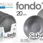 PIATTO PIATTI FONDO 20CM PORCELLANA DELUXE SAHARA MODERNO COLORE GRIGIO