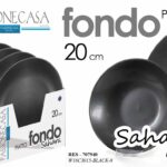 PIATTO PIATTI FONDO 20CM PORCELLANA DELUXE SAHARA MODERNO COLORE NERO