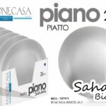 PIATTO PIATTI PIANO 26,25CM PORCELLANA SAHARA CLASSICO MODERNO COLOR BIANCO