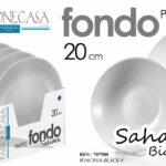 PIATTO PIATTI FONDO 20CM PORCELLANA DELUXE SAHARA MODERNO COLORE BIANCO