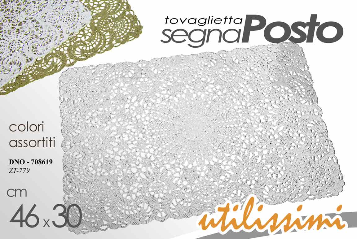 8025569708619 Tovaglietta segnaposto sottopiatto colazione prenzo tavola color assort 46x30 cm - immagine 1