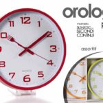OROLOGIO TONDO 26 CM CUCINA POSATE DA PARETE MURO SILENZIOSO COLOR ASSORTITI
