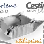 Cestino pane portapane quadrato stoffa cucina colazione tavola tessuto ass 20x10