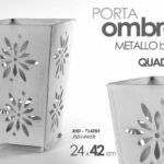 PORTA OMBRELLI METALLO TRAFORATO FERRO VASCHETTA SALVAGOCCIA MODERNO 42*24 cm