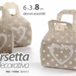 BORSETTA Scatoline Portaconfetti BOMBONIERA Matrimonio ANNIVERSARI TESS 6*3*H8,5
