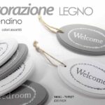 APPENDINO DECORAZIONE DA PARETE MURO PORTA ARREDO LEGNO OVALE ASSORTITI 16*8 CM
