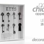 Portachiavi bacheca appendino chiavi parete legno ganci ingresso vintage 37*28