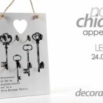 Portachiavi bacheca appendino chiavi parete legno ganci ingresso cuore 34x24