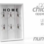 Portachiavi bacheca appendino chiavi parete legno ganci ingresso numeri 30*20 cm