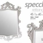 SPECCHIO DA PARETE SPECCHIERA CORNICE LEGNO BIANCA CLASSICO MODERNO 60*43cm