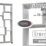 Libreria SLIM SALVASPAZIO Design Moderna Scaffale 8 Ripiani BIANCO 178*70*24