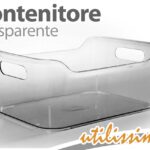 CONTENITORE CASSETTINA  CUCINA BAGNO MULTIUSO 24*17*11CM COLOR TRASPARENTE