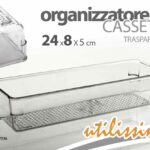 ORGANIZER PORTA POSATE CASSETTI E CONTENITORE CUCINA ORGANIZZATORE FRIGO 24*8*5